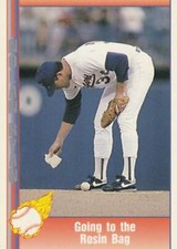 #98 Going to Rosin Bag - Texas Rangers - 1991 Pacific Nolan Ryan Texas Express I