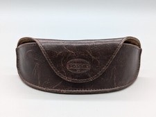 Fossil Sunglass Eye Glass Leather Case Brown Magnetic Closure Protective Case