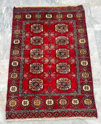 Vintage Handmade Afghan Rug Boho Rug Taimani Rug Home Decor Rug 2x4ft