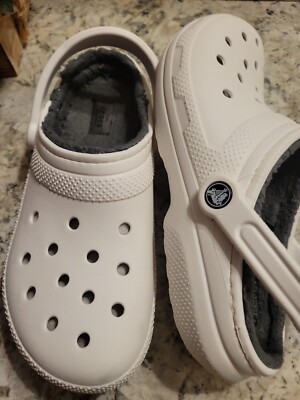 Crocs Men\'s Classic Lined Faux Fur Fuzzy Clogs Size 8 White Slip-on Warm Comfy Fur Lined Crocs Men | eBay main image 2