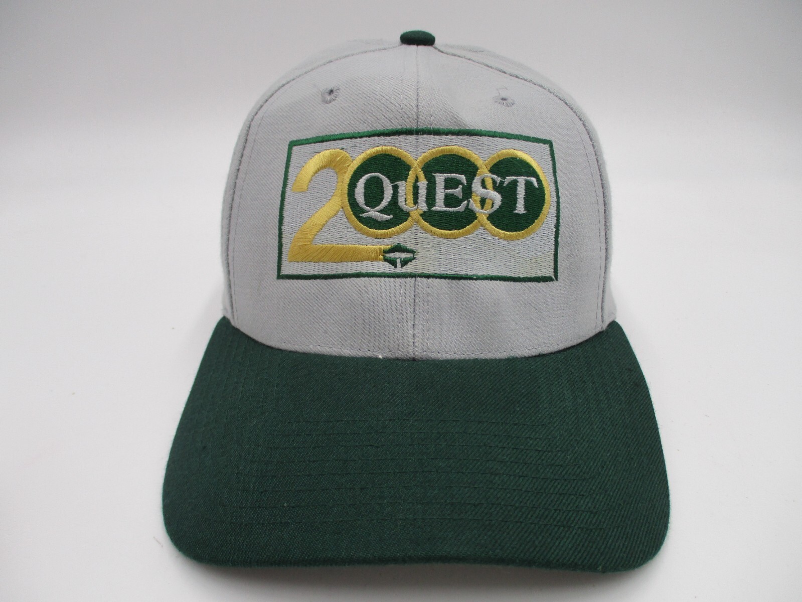 Quest 2000 Trinity Industries Hat Cap Gray Green … - image 1