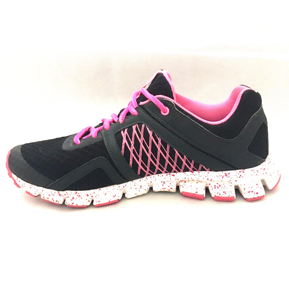 Zapatillas deportivas para correr Reebok Smoothflex 2.0 para mujer talla 11 negras rosas Foto 4 de 4