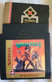 NES TenGen Pac-Man & Gauntlet Games With 1 OEM TenGen Sleeve & 1 black sleeve 
