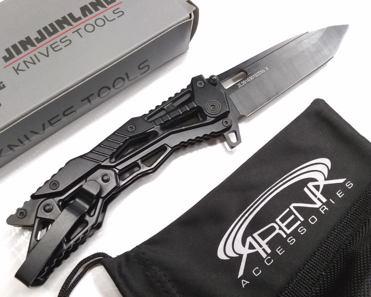 Jin Jun Lang Pocket Knife Blade Mechanical Lock Manual EDC Robotic
