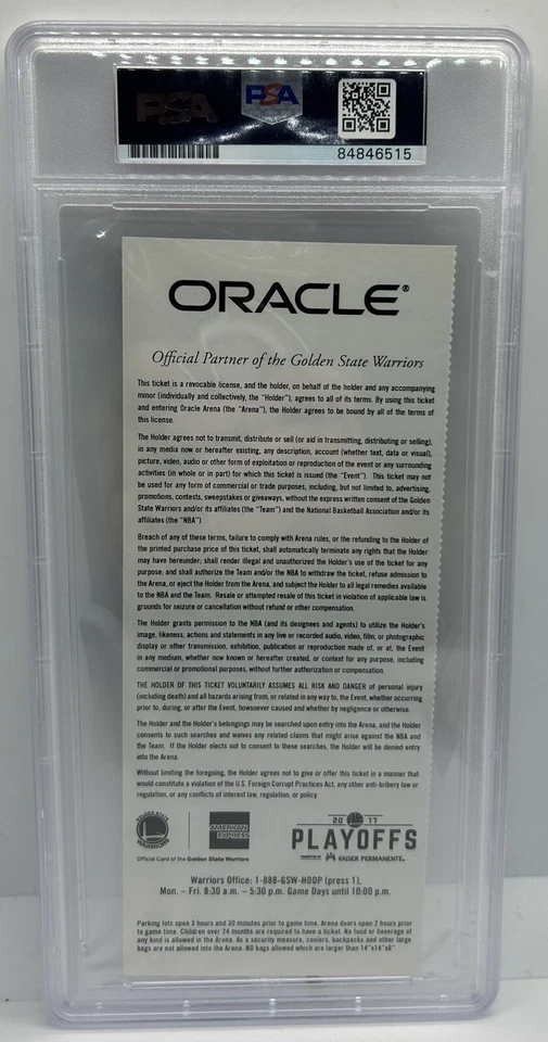 Kevin Durant Signed Auto Warriors 2017 NBA Finals Game 5 Ticket Stub PSA/DNA MVP - Image 2 of 2