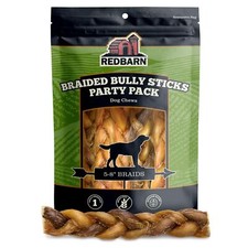 Redbarn All Natural 5-8  Braided Bully Sticks for Small  Large Dogs - Health...