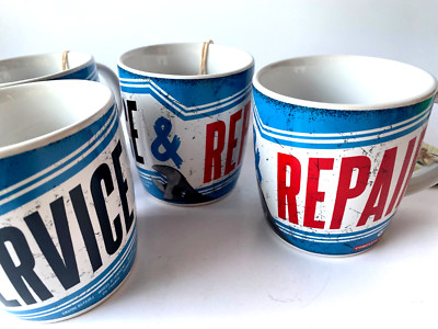 Kaffeetasse stylisch Werkstatt Trinktasse Service & Repair Geschenkidee NT1009