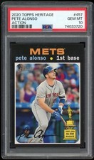 2020 Topps Heritage Action #457 Pete Alonso PSA 10