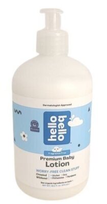 Hello Bello Premium Baby Lotion Vegan and Cruelty Free Fragrance Free 16 FL Oz