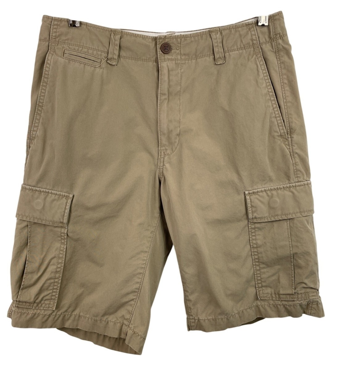 GAP Mens Khaki Flat Front Cargo Shorts Size 30