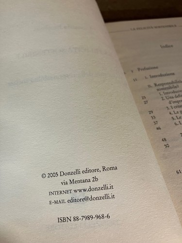 La felicità sostenibile Leonardo Becchetti Donzelli Editore 2005 - Picture 5 of 7