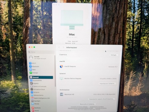 Apple iMac (2021) 24" M1 7 GPU 8GB/256GB SSD Green Verde *LEGGI BENE* - Afbeelding 6 van 17