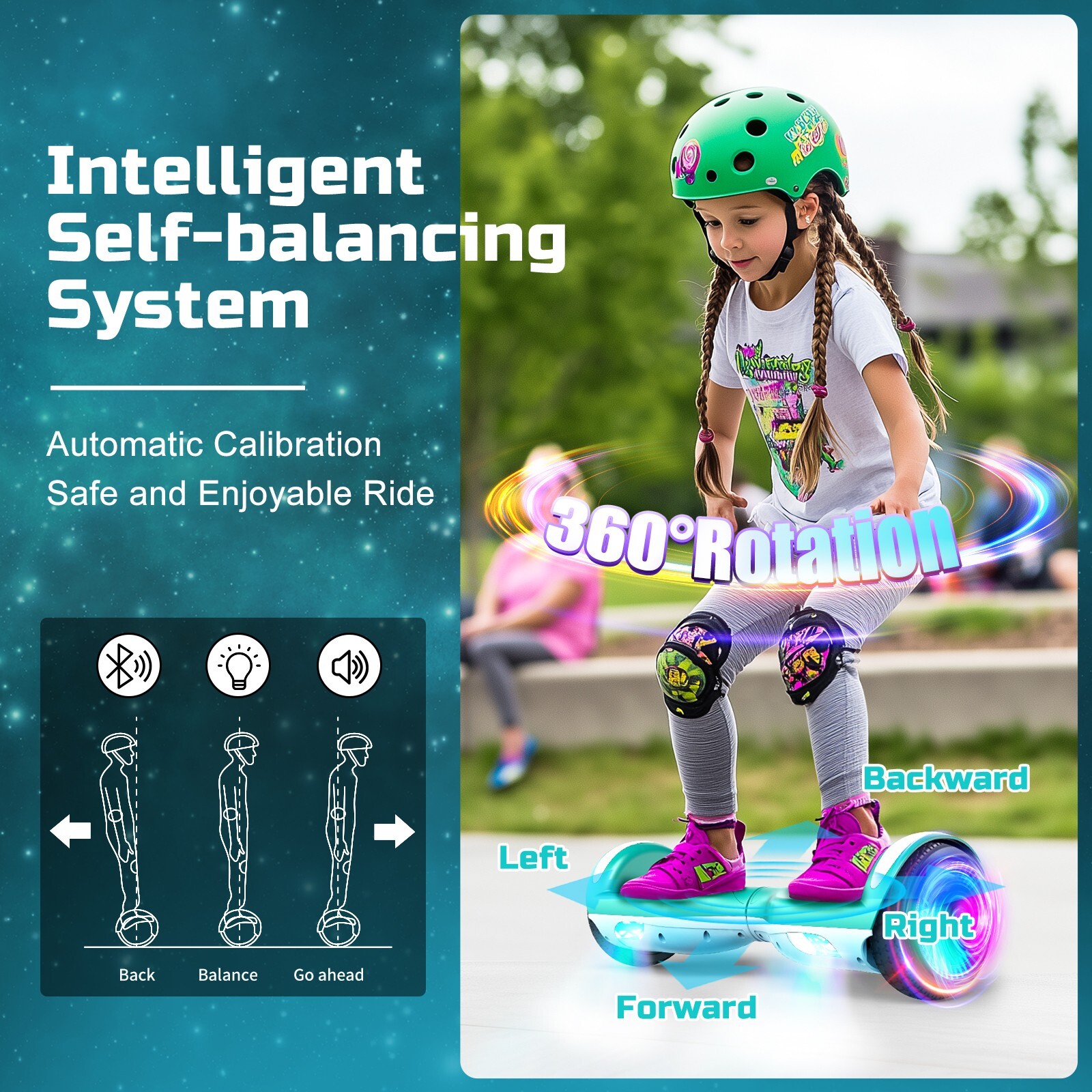 6.5'' Hoverboard Electric Bluetooth Self-Balancing Scooter no Bag for kids Adult