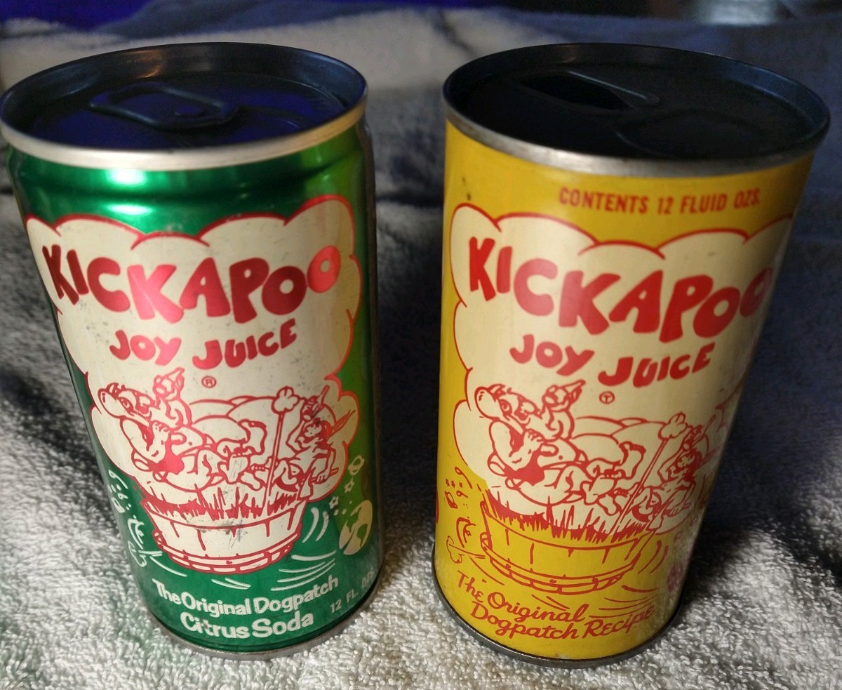1967 RARE KICKAPOO JOY JUICE SODA PULL TAB CAN ORIGINAL DOGPATCH