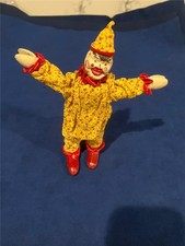 SCHOENHUT HUMPTY DUMPTY CIRCUS - 8 1/2" CLOWN Yellow/Red Outfit - NICE