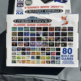 Sega Mega Drive Classic Game Console with 80 Built-In Games Tested Working 