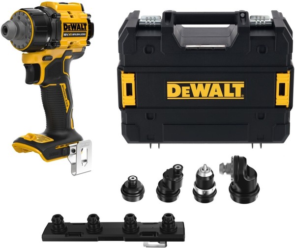 Dewalt DCD803NT Akku Bohrschrauber 18V - 4 KöPfe BüRstenlos Koffer Ohne Akku-image
