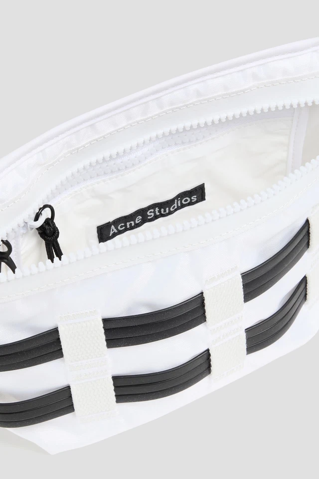 RRP €250 ACNE STUDIOS Crossbody Bum Bag Rubber Stripes Detachable Strap Zipped - Image 3 of 4