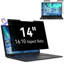 Magnetic Laptop Privacy Screen 14" for 16:10 Monitor Removable Anti Glare