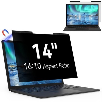 Magnetic Laptop Privacy Screen 14'' for 16:10 Monitor Removable Anti Glare