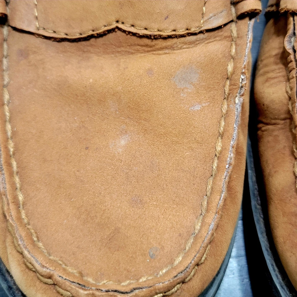 Mocasines Polo Ralph Lauren Marrón Gamuza Cuero Para Hombres 10.5 D Kennith Penny Mocasín Foto 4 de 4