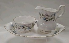 Royal Albert, Brigadoon Montrose Shape, 3 Piece Cream & Sugar Set, c1980-1997 