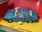 Vintage 1:43 CORGI #345 Blue Honda Prelude Die-Cast Car in Damaged Box