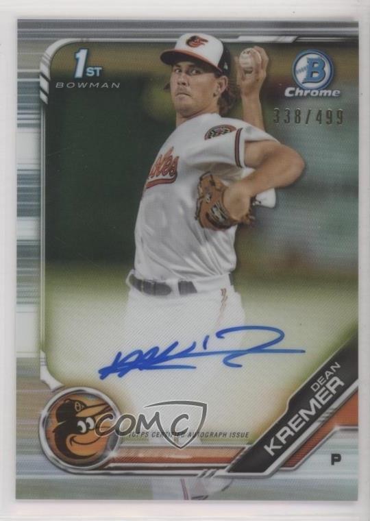 2019 Bowman Chrome Prospect Refractor 338/499 Dean Kremer #CPA-DK Auto 0l44