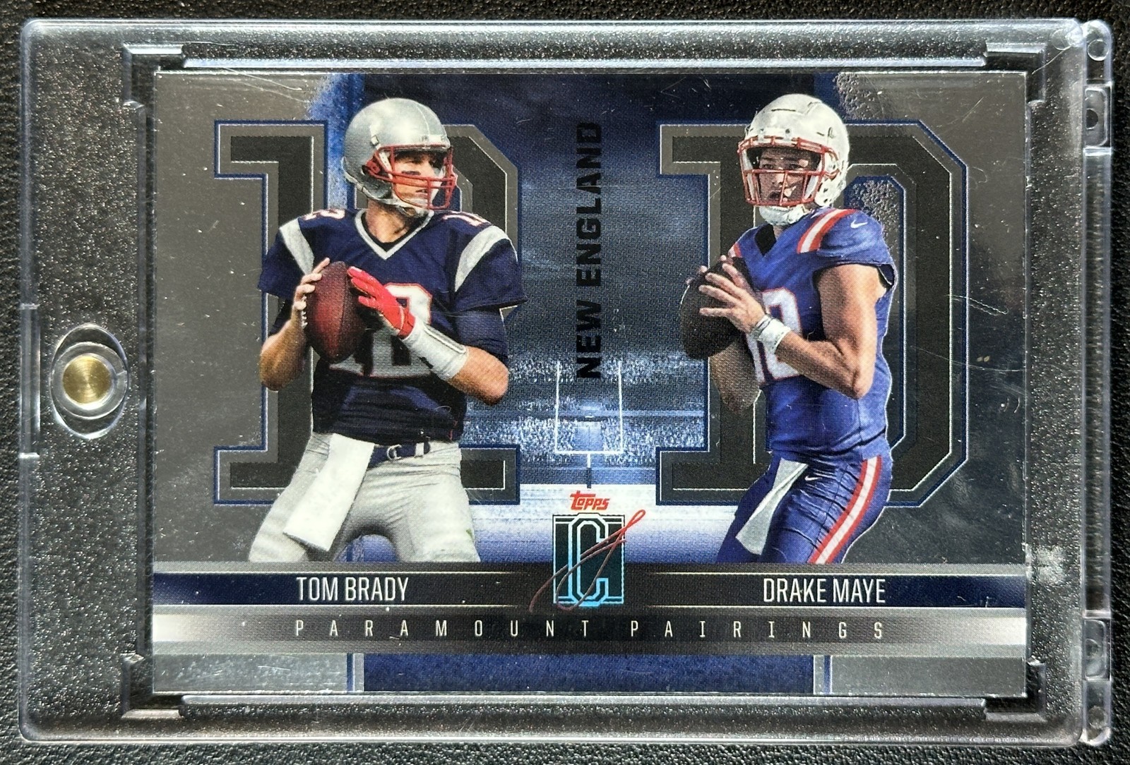 DRAKE MAYE RC TOM BRADY 2024 TOPPS SIGNATURE CLASS #PP-7 PARAMOUNT PAIRINGS