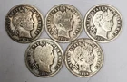 Barber Head Silver Dimes 5 Different Date