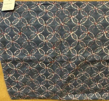 Pottery Barn Tillery Reversible Pillow Cover Red Blue Embroidered BlockPrint NEW