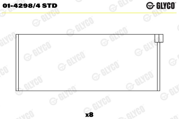 Pleuellager Glyco 01 4298 4 STD FÜR CitroËN Passend FÜR Fiat Lancia Peugeot-image