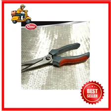 Clauss 8" Titanium Snips with Wire Cutter, Spring-Assist, Serrated Blades, Gray