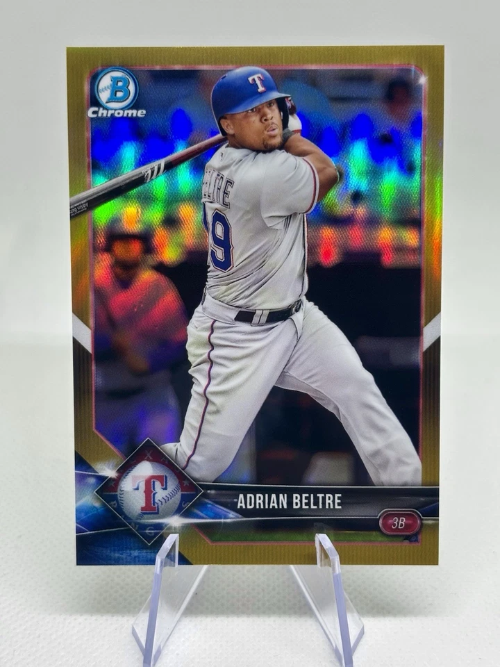 Adrian Beltre 2018 Bowman Chrome Gold Refractor /50 - Image 1 of 2