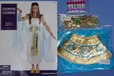 CLEOPATRA COSTUME-Girls 4-6-Egyptian Queen-4 piece-bonus bracelets-BOOK WEEK-LOT