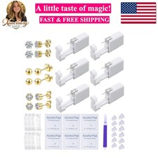 Ear Piercing Kit Disposable Ear Cartilage Piercing Gun Kit with Sterile CZ St...