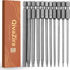 11 Pcs Magnetic Security Torx Bit Set 3 Inch Long S2 Steel Tamper Proof Star Bit