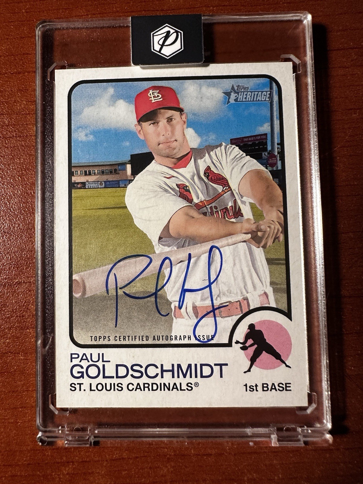 2022 Topps Heritage - On Card Auto!  Real One Paul Goldschmidt #ROA-PG (AU)