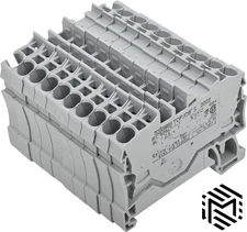 Set of 10 - WAGO 2002-1201 Terminal Blocks - Spring Terminal - 20A, 800V