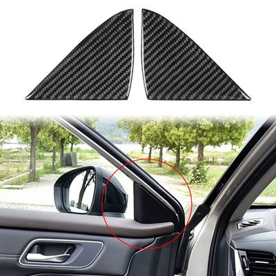 For Nissan Rogue X-Trail 2021-25 Real Carbon Fiber Interior A-pillar Panel Cover