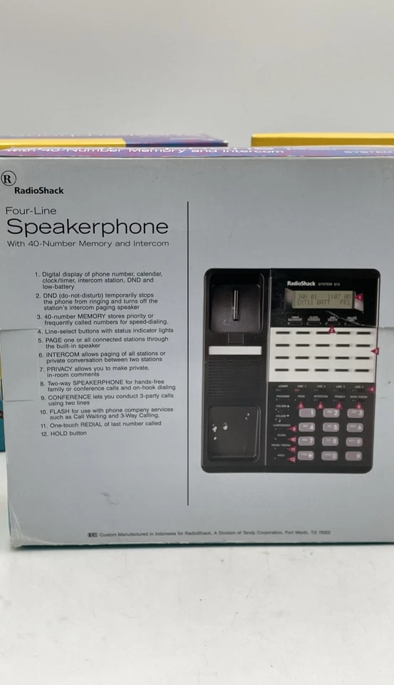 RadioShack Altavoz Cuatro Líneas con 40 Números de Memoria e Intercomunicador Lote de 3 NUEVO Foto 4 de 4