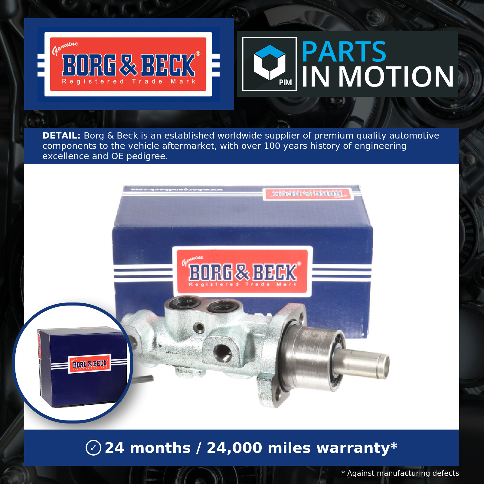 Brake Master Cylinder BBM4713 Borg & Beck 4601K5 Genuine Top Quality Guaranteed