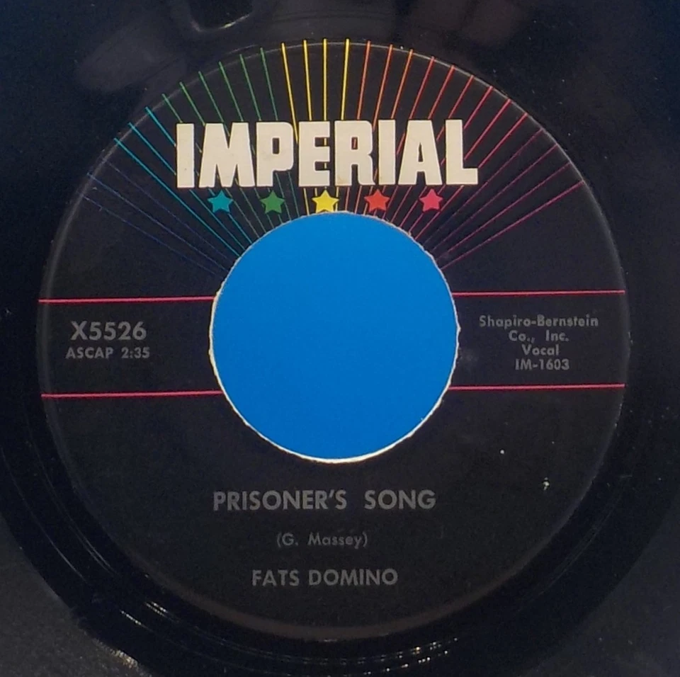 3 Fats Domino 45s Little Mary, It Must be Love,Put Your Arm Around Me VG++ EX J7 Foto 3 de 4