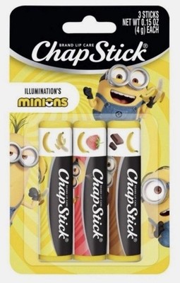 ChapStick Illumination's Minions Lip Balm Banana-nana Strawberry Chocolate NEW!