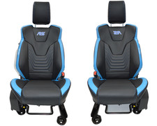 Ford Focus Rs Mk3 Standard Recaro Tailored Black And Nitrous Blue Seat Covers
