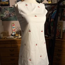 Vintage RARE EDITIONS Cherry Embroidered Dress Girls Size 12