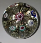 Vintage MURANO Art Glass Millefiori Paperweight, Italy