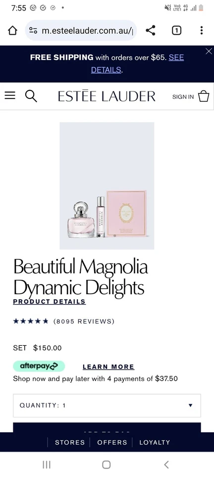 Estee LAUDER BEAUTIFUL MAGNOLIA  Dynamic Delughts Perfume Set - image 2 of 2