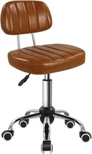 Comfortable 360° Swivel Stool with Backrest - Height Adjustable for Home & SPA