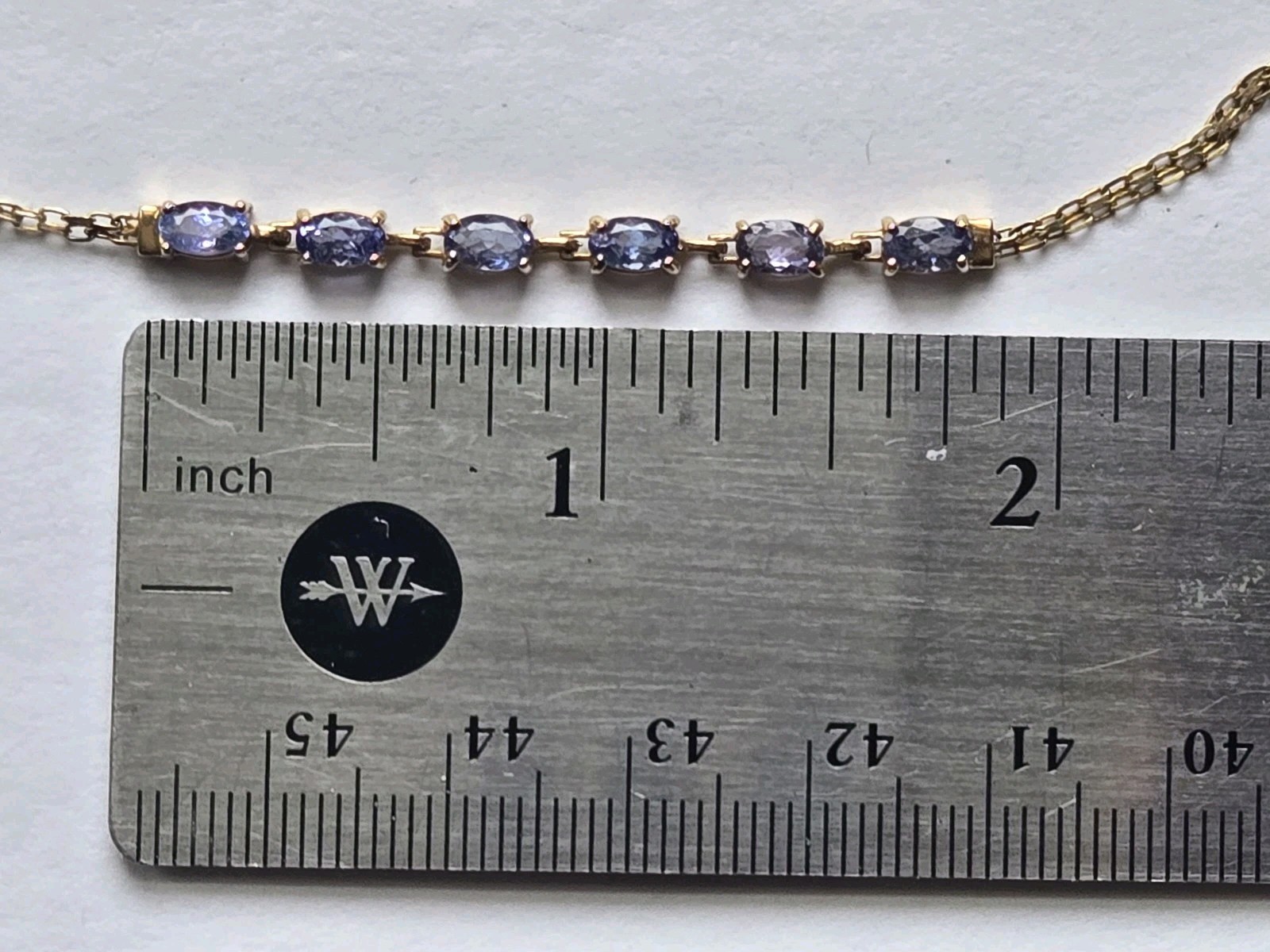 10K Solid Gold Iolite Station Double Link Bracele… - image 14